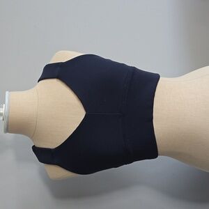 ALO Emulate V-Neck Ribbed Navy Bra